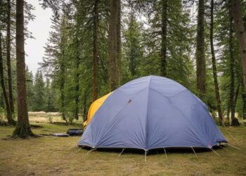 Kuppelzelt auf Zeltplatz (NF)