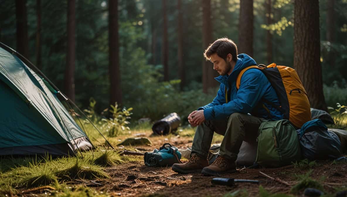 Rucksack packen beim Camping – Kleidung sortiert und platzsparend eingepackt